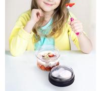 Yogurt Cup With Handle - 650ml Portable Oatmeal Container | Fruit Salad Breakfast Cup | Reusable Overnight Oats Jar With Lid PP Material | For Students Adults Meal Prep Home Office Travel