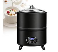 Yogurt Fermentation Machine, Automatic Constant Temperature Yogurt Incubator, 304 Stainless Steel Inner Pot, 8l/12l, Time 0-24h, Temp 25-80°C, for Greek Yogurt, Fruit Vinegar, Dough(Black,12L)