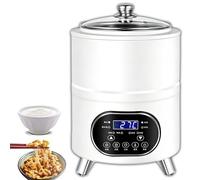 Yogurt Fermentation Machine, Commercial Yogurt Maker with Precise Time & Temp Control, 304 Stainless Steel, 8l/12l, 25-80°C, 0-24h Timer for Greek Yogurt, Black Garlic, Sweet Rice Wine(White,8L)