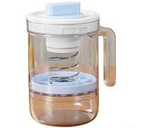 Yogurt filter with mesh strainer and spring mechanism for homemade Greek yogurt, cheese, kefir, and labneh, designed for efficient whey filtration and easy cleaning (Blue)