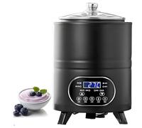 Yogurt Machine with Timer & Thermostat - 8L/12L Capacity, 360° Even Heat, Stainless Steel Removable Pot, Perfect for Yogurt, Natto, Fruit Vinegar, Easy to Clean(Black,8L)