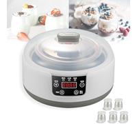 Yogurt Maker, 1.2l Fully Automatic Yogurt Machine with Adjustable Temperature and Time Control, Digital Display Probiotic Yogurt Maker Machine with 5 Glass Jars