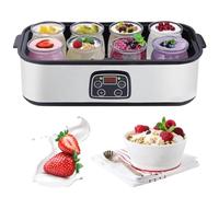 Yogurt Maker - 1400ML Multi-Function Electric Machine with Adjustable Temperature & Time Control for Fresh Homemade Yogurt - Includes Jar with 8 Lids - Great Health Gift