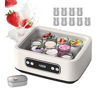 Yogurt Maker, Electric Yogurt Maker Machine with 9 Portable Cups and 1.6L Inner Pot, Multifunctional Yogurt Machine with Time Control for Homemade Yogurt, Natto, Fermentation, Rice Wine
