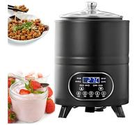 Yogurt Maker Machine,8L/12L Stainless Steel Large Capacity Yogurt Makers with Smart Timer,Homemade Greek Yogurt,Automatic Temperature Control,for Hotel, Restaurant, Bakeries(Black,12L)