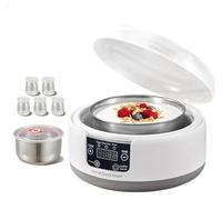 Yogurt Maker, Probiotic Yogurt Machine with Temperature Control, 1.2L Multi-Function Electric Device, Automatic Digital LCD Display, Includes 5 Milk Dispensers