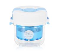 Yogurt Maker Strainer, Adjustable Yogurt Strainer with 225 Fine Mesh Bag, 1350ML Capacity Bowl, Leak-Proof, Versatile Transparent Juice Filter for Thick Greek Yogurt, Soybean, Milk (Blue)