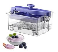 Yogurt Maker Strainer | Durable PP Whey Separator With Lid | Reusable Kitchen Filter Bowl 18.5x16.5x11cm For Homemade Cheese Juice Prep Healthy Breakfast Cooking Party Use