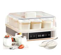 Yogurt Maker Versatile Durable Automatic Digital with Adjustable Temperature Control 9pcs Glass Jars Stainless Steel for Homemade Organic Yogurt Cheese Natto