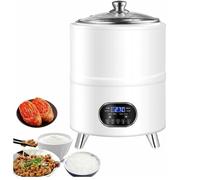 Yogurt Maker with LED Display & Temperature Control, Digital Machine for Fruit, Vinegar, Natto, Rice Wine, 8L Capacity, Time Control