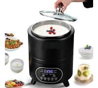 Yogurt Maker with Temperature Control 8L/12L - 360° Constant Fermentation, Digital Timer, Also Ferments Black Garlic, Sweet Rice Wine, Fruit Vinegar, for Home Kitchen(Black,12L)