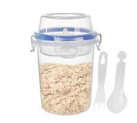 Yogurt Parfait Cups - Leakproof Storage Jars | Meal Prep Containers - Durable Airtight Seal, Portable Cereal Fruit Container Design Kitchen Refrigerator Use