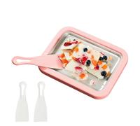 Yogurt Roll Tray - Instant Cold 26x21cm, Effortless Use | Instant Ice Cream Maker with 2 Spatulas, Party Rolled Ice Cream Maker