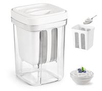 Yogurt Strainer 1300ml, Greek Yoghurt Strainer with 304 Stainless Steel Fine Mesh, Multi-Function Yogurt Filter & Storage Container, Whey Separator for Homemade Greek Yogurt, Milk & Cheese
