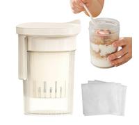 Yogurt Strainer,Fine Mesh Juice Filter - Reusable Multi-Function Yogurt Filter with Fine Mesh Cloth for Cheese Fermentation Milk Preparation Juice Extraction Coffee Brewing