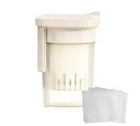 Yogurt Strainer - Refillable Filter | Greek Yogurt Maker | Fine Mesh Metal Sieve Activated Carbon Effect 1.1L for Cottage Cheese, Nut Milk, Whey Separator, BPA Free, ustensi