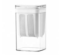Yogurt Strainer Set with Fine Mesh Sieve and Transparent Storage Box for Making Dairy Treats Separating Whey from Milk Suitable for Home Cooking, 1800 Ml 12.5 × 9.5 × 20.5 Cm 436 G