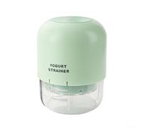 Yogurt Strainer with Lid for Self-Made Creamy Greek Yogurt, Fine Mesh Pressure Filtration Whey Separator, White or Green(Green)