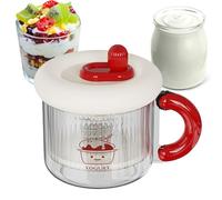 Yogurt Strainer with Lid, Whey Separator with Lid | Reusable Fine Mesh Filter Cheese Maker for Soy Milk Cream Home Cooking Daily Diet Fitness Breakfast Kitchen Women Men