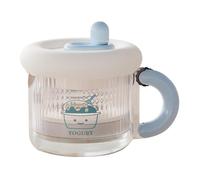 Yogurt Strainer with Lid, Whey Separator with Lid | Reusable Fine Mesh Filter Cheese Maker for Soy Milk Cream Home Cooking Daily Diet Fitness Breakfast Kitchen Women Men