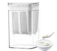 Yogurt Strainer, Yogurt Maker Strainer, 1100ML Yogurt Whey Separator with Fine Mesh Filter and Lid for Making Thick Greek Yogur-t, Soy Milk, Leakproof and Reusable Kitchen Gadgets