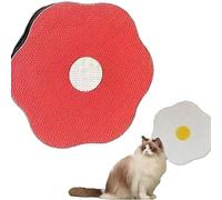 YOHFRFGX Flower Scratching Pad for Cats on Wall, Cat Wall Scratcher Corrugated Cardboard, Wall Cat Scratcher, Cat Scratching Mat Furniture Protector (Red)