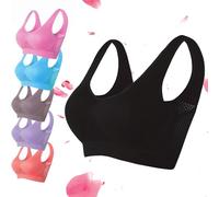 YOHFRFGX Nulalift Anti Sagging Bra, 2024 New Nulalift Anti-Sagging Bra, Breathable Cool Liftup Air Bra, Full Support Sports Bra Large Size (Black,6XL)