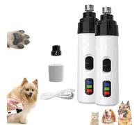 YOHFRFGX Pet Poochie Silentgrind Pro, Newest Silent Grind Pro Dog Nail Trimmer, Electric Dog Nail Clippers for Dog Nail Grinders Rechargeable, 2-Speed Electric, Pet Paws Grooming Tool (2 pcs)