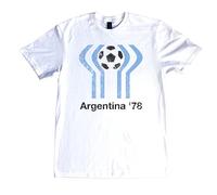 Yohji's Tees Argentina '78 Mens Football World Cup 1978 T-Shirt S-XXXL (XL) White