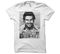 Yohji's Tees Pablo Escobar Mugshot T-Shirt S-XXXL (XL) White