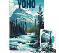 Yoho National Park Canada 1000 Piece Jigsaw Brain Skill Game High Precision Die Cut Fascinating Hobby for Idle Moments (38x26cm)