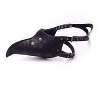 Yoholda Plague Doctor Bird Mask, Long Nose Beak Retro Steampunk Halloween Cosplay Costume Props (Nubuck Leather)