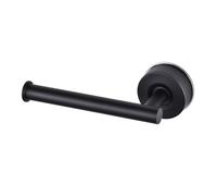 YOHOM Suction Cup Toilet Paper Holder No Drill Bathroom Tissue Holder with Strong Suction Removable Wall Mount Stainless Steel Paper Roll Holder for Kitchen Bath,Matte Black, 1 PCS