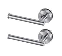 YOHOM Suction Cup Toilet Paper Holder No Drill Bathroom Tissue Holder with Strong Suction Removable Wall Mount Stainless Steel Paper Roll Holder for Kitchen Bath,Brushed Finish, 2 PCS