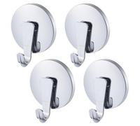 YOHOM Suction Hooks for Bathroom 4PCS Vacuum Suction Cup Hook for Shower Suction Wall Hooks Heavy Duty Towel Hooks Plastic Glass Door Suction Hanger for Bathrobe & Loofah