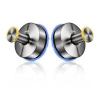 YOHOM Vacuum Suction Cup Hooks Towel Holder Stainless Steel for Bathroom Kitchen Coat Hanging Hooks Organizer for Towel No Drill Brushed Silver 2 pcs