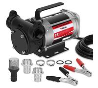 YOHOME Fuel Transfer Pump DC 12V Heavy-duty Cast Iron Explosion-proof Gasoline, Diesel, Kerosene Transfer Pump, 15GPM, Automatic, Universal Fit for Car, Truck, Rotary Vane, Flange Mount, New