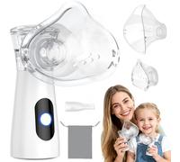 YOHOOLYO Portable Ultrasonic Nebuliser, 25 dB Pocket-Sized Design, Suitable for Home and Travel, USB-C Rrechargeable,with Adult and Child Nebuliser Face Nasks and Mouthpiece for Coughs,Colds,Nasal
