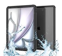 Yohryi Waterproof Case for iPad Air 13-inch (M2, 2024 Release), IP68 Underwater Shockproof Drop Proof Full-Body Heavy Duty Protective Case with Built-in Screen Protector,Black