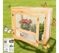 Yohsnor Butterfly Habitat - 20x18 Inch Wooden Monarch Enclosure for Caterpillar Growth & Hatching - Durable Outdoor Insect Observation Station with Safe Professional Mesh - Educational Butterfly Kit