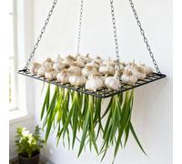 Yohsnor Garlic and Herb Drying Rack - Hanging Mesh Dryer for Garlic, Onion, Herbs, and Plants - Space-Saving Design (145x28 inches) - Perfect for Kitchen and Garden Use - Easy to Clean and Store