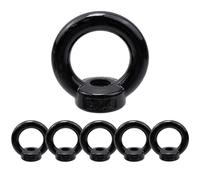 Yohuork M8 Ring Nut, 6 Pcs Eye Nuts, 304 Stainless Steel Eyenuts, Lifting Eye Nuts, Ring Female Threaded for Industry, Shipbuilding, Craftsmen, Construction Sites, Trailers