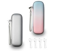 YoHyien 2 Pcs Electric Toothbrush Travel Case for Oral B iO/Oral B Pro/Philips Sonicare, Portable Electric Toothbrush Holder Travel, Hard Storage Case for Business Trip, Camping (Silver + Gradient)