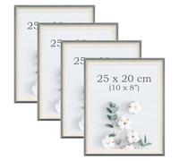 YoHyien 4 Pcs 10x8 Photo Frames, Desktop Free Standing Picture Frames 8x10, Landscape and Portrait Photo Frame with Mount for Wall (Sage Green, 10 x 8 in)