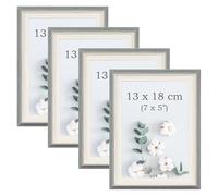 YoHyien 4 Pcs 7x5 Photo Frames, Desktop Free Standing Picture Frames 5x7, Landscape and Portrait Photo Frame with Mount for Wall (Sage Green, 7 x 5 in)