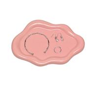 YoHyien Cloud Jewellery Dish, Decorative Ceramic Trinket Dish, Vanity Tray for Cosmetic, Perfume, Trinket Tray for Ring, Necklace, Bracelet, Gifts for Girl, Women, Mother, Daughter (Pink)
