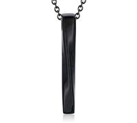 YOIEU Eternal Spiral Square Bar Cremation Necklace for Ashes - Hypoallergenic Stainless Steel Memorial Pendant, Keepsake Urn Jewelry for Loved Ones, Stainless Steel, No Gemstone