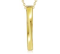 YOIEU Eternal Spiral Square Bar Cremation Necklace for Ashes - Hypoallergenic Stainless Steel Memorial Pendant, Keepsake Urn Jewelry for Loved Ones, Stainless Steel, No Gemstone
