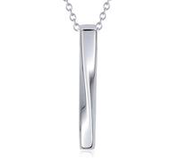 YOIEU Eternal Spiral Square Bar Cremation Necklace for Ashes - Hypoallergenic Stainless Steel Memorial Pendant, Keepsake Urn Jewelry for Loved Ones, Stainless Steel, No Gemstone