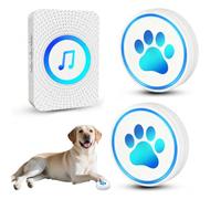 Yoiilifee Dog Door Bell for Potty Training, Smart Wireless Doggie Doorbell to Go Outside, 1000 Feet Long Range with IP65 Waterproof Super-Light Touch Button, 60 Melodies & Adjustable Volume (White)